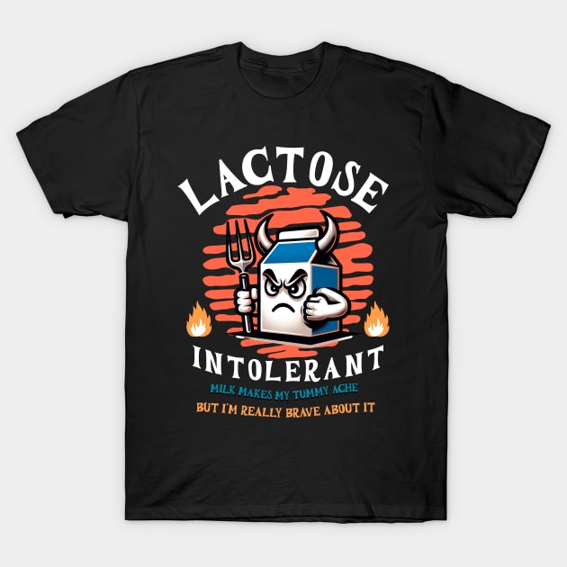 Lactose Intolerant Funny Cringy Gift For Friends , Milk Free Lactose Tolerant, Meme Gen Z Teenager Allergy LMAO T-Shirt by Snoe